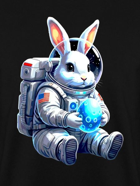Astronaut Easter Bunny Space Egg