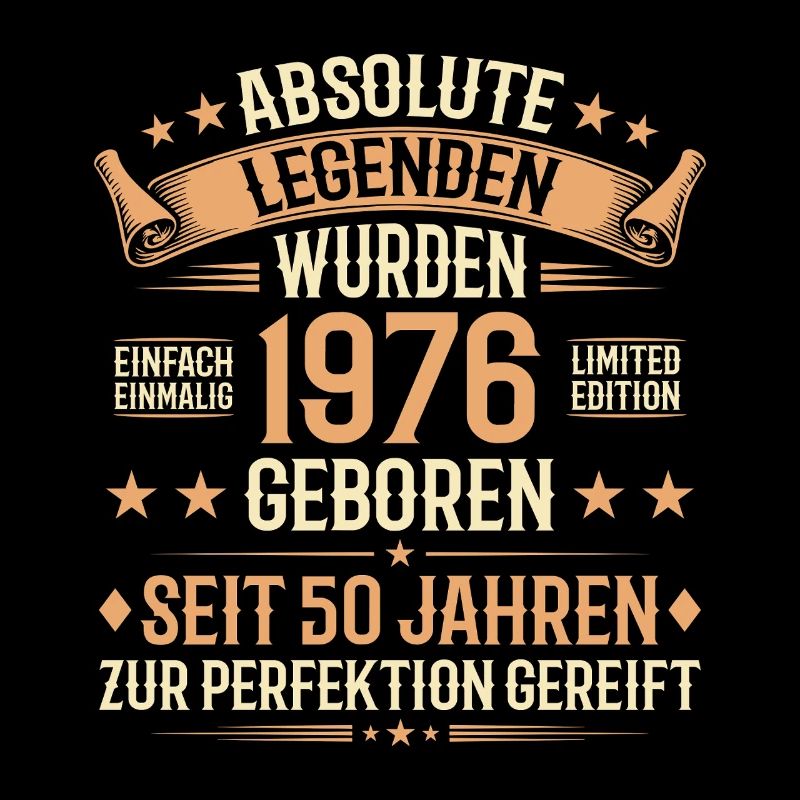 50e anniversaire Legend Vintage Gift 1976