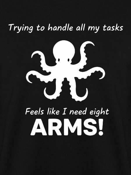 Funny Octopus Stress Office