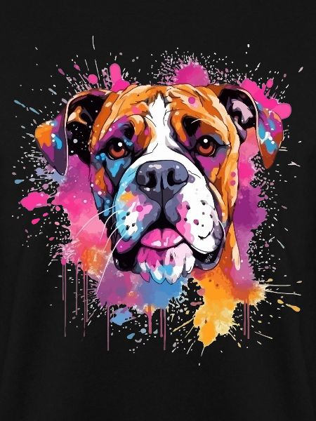 Lebendiges Boxerhund-Splash-Porträt