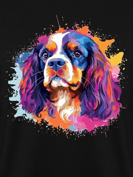 Lebendiges Spaniel-Splash-Porträt