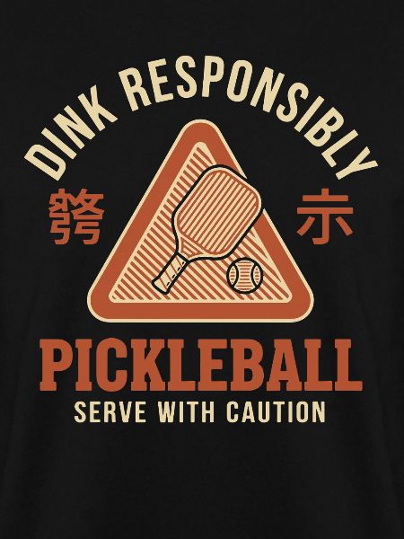 Pickleball-Spaßspieler Dink Responsible Caution