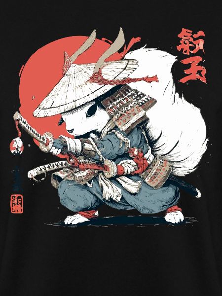 Samurai-Eichhörnchen, japanischer Krieger, Ukiyo-e-Stil Su