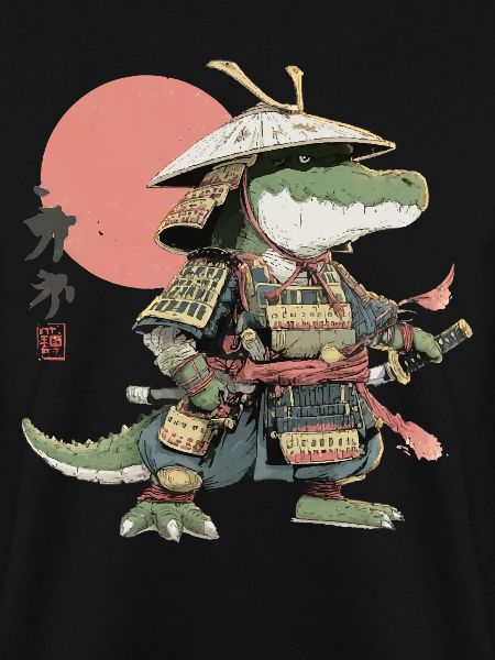 Samurai-Alligator in Rüstung