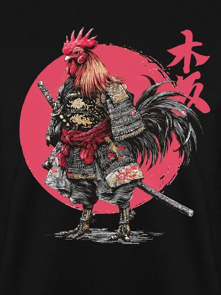 Rooster Samurai Armor Illustration