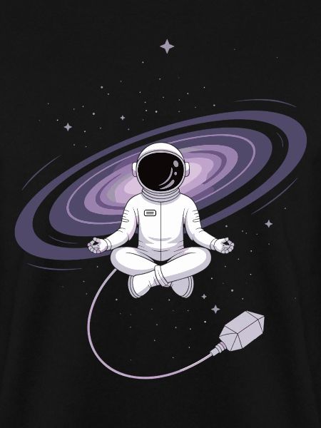 T-shirt d’astronaute méditation dans l’espace