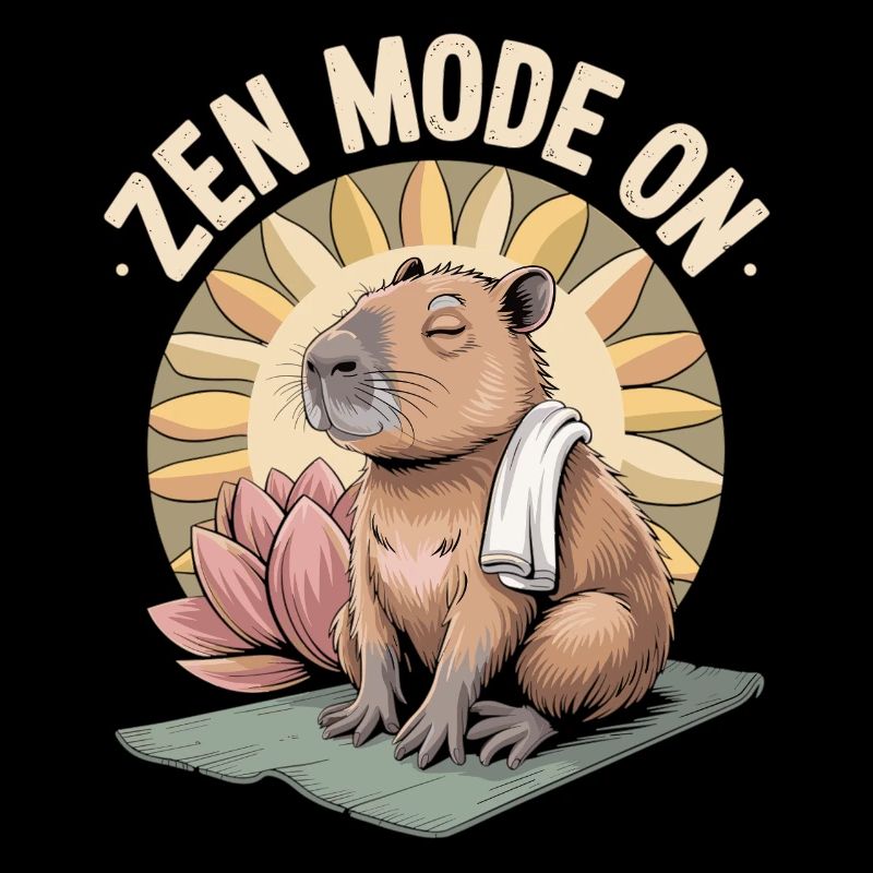T-shirt Capybara Mode Zen activé