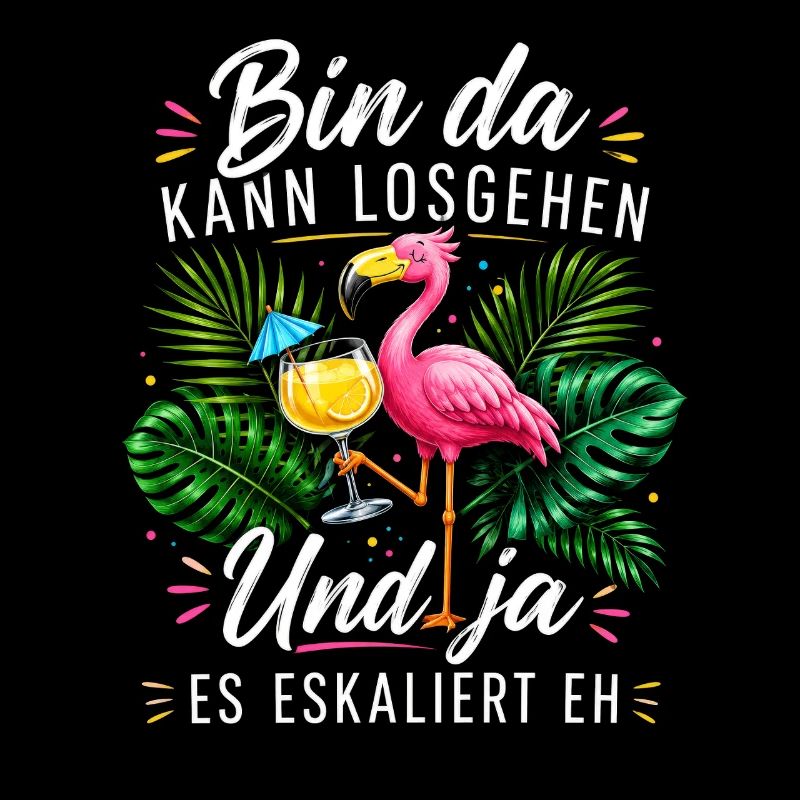 Bin da Eskaliert Flamingo Sommer