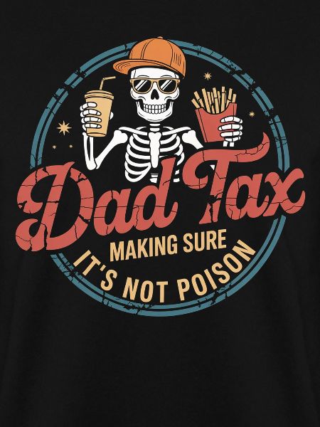 Papa-Steuer-Skelett-Snack-Tee