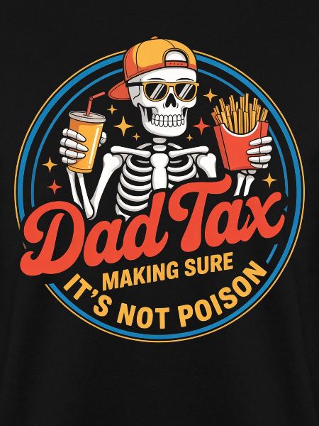 Papa-Steuer-Skelett-Snack-Tee