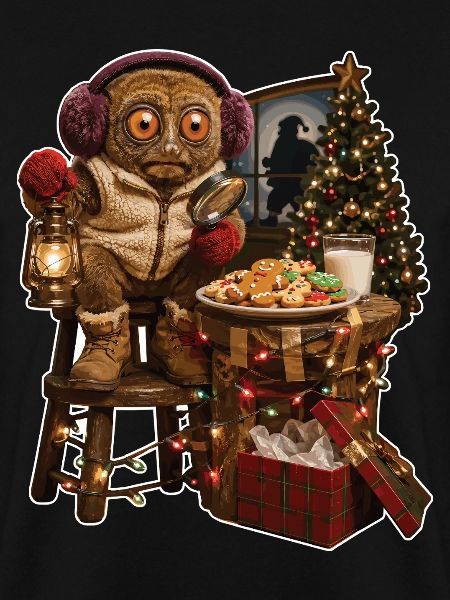 Koboldmaki in der Weihnachts-Nachtschicht