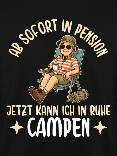 Pensionärin in Ruhe Campen Pensionierung