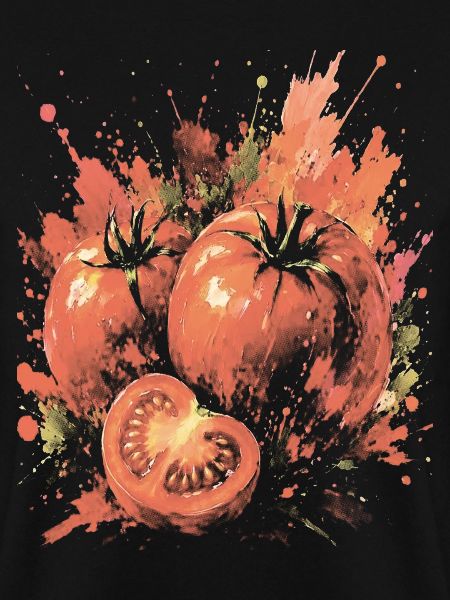 Rotes Tomatengemüse-Splash-Kunst-Aquarell