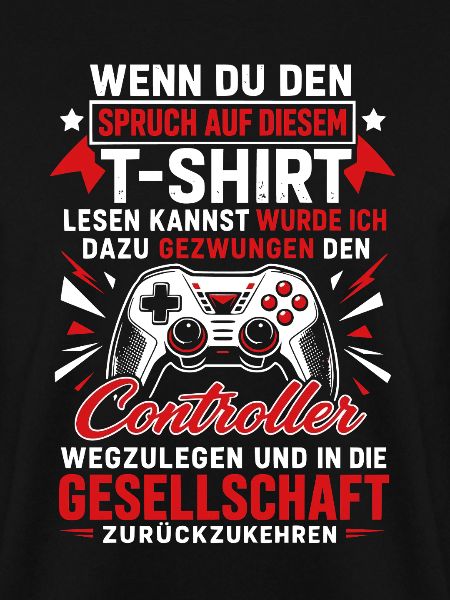 Controller Gamer Spruch Zocker