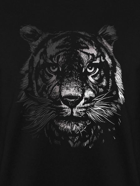 Schwarzweißes Tigerporträt