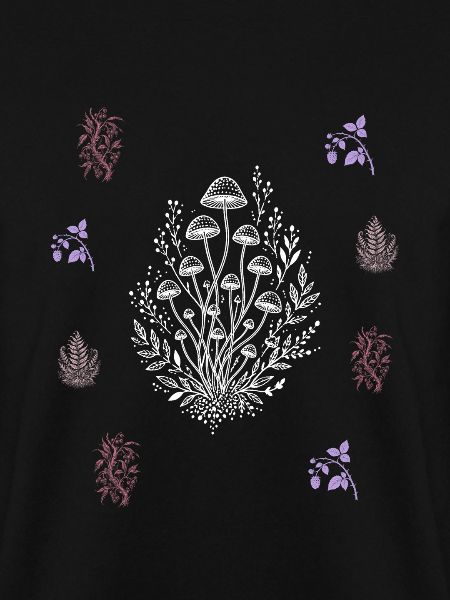 Pilze & Blütenzweig - Botanische Kunst