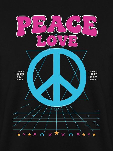Hippie-Musik Trippig-Frieden-Liebes-Schilder-Rave