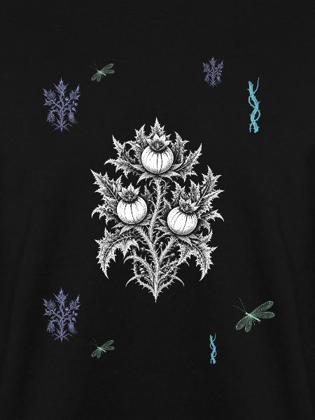 Beeren & Blumenranke & Libelle - Dark Botanical
