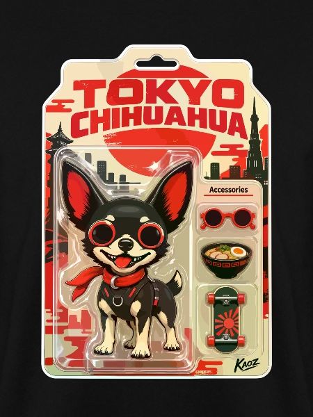 Tokyo Chihuahua Retro-Skyline