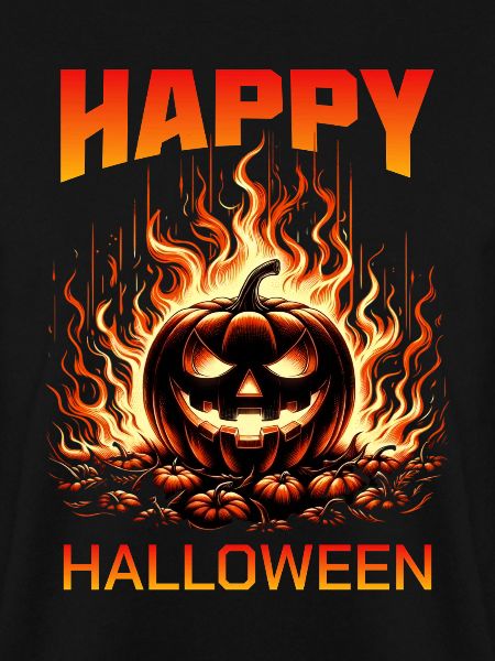Happy Halloween Pumpkin Fire 