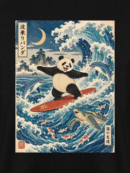 Panda, Surfen, Japanisch, Surfer, Pandabär