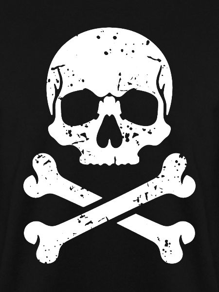 Totenkopf mit gekreuzten Knochen