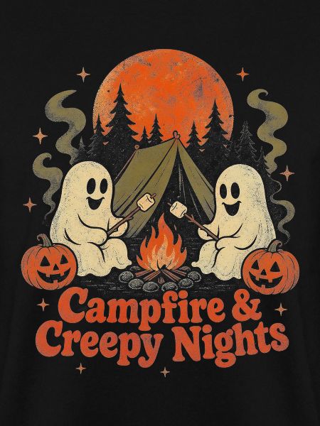 Halloween Camping Geist Lagerfeuer