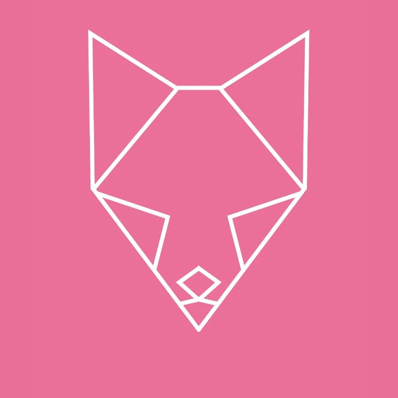 Cadeau de minimalisme de conception polygone Fox