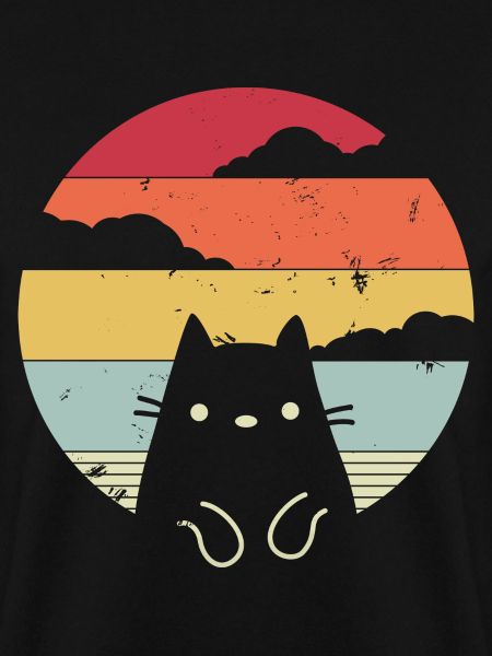 Lustige Katze im Retro-Stil