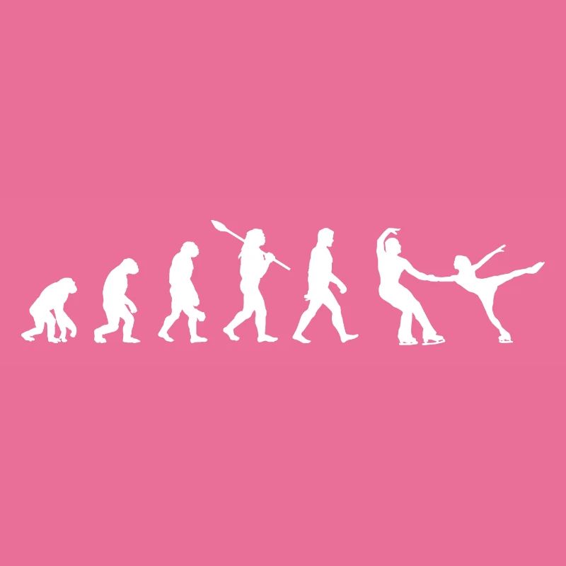 Eiskunstläufer - Evolution des Menschen / Darwin