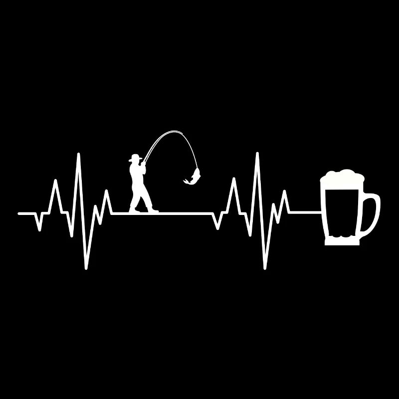 Pêcheur à la pêche et à la bière Pêcheur ECG