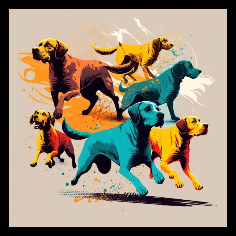 Hunde Gruppe - Bunte Hunde