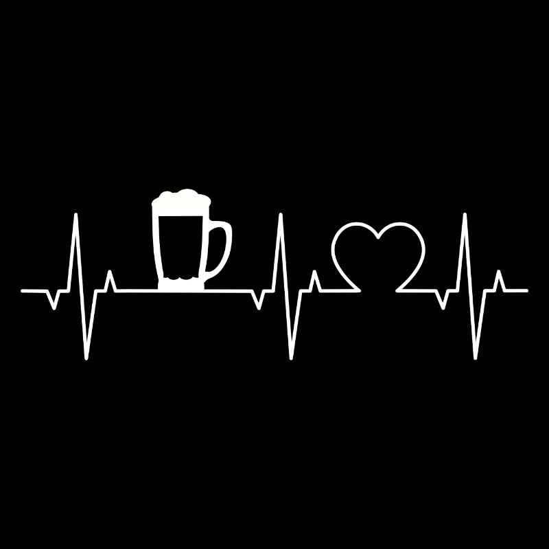 Bier Herzschlag Bierkrug EKG