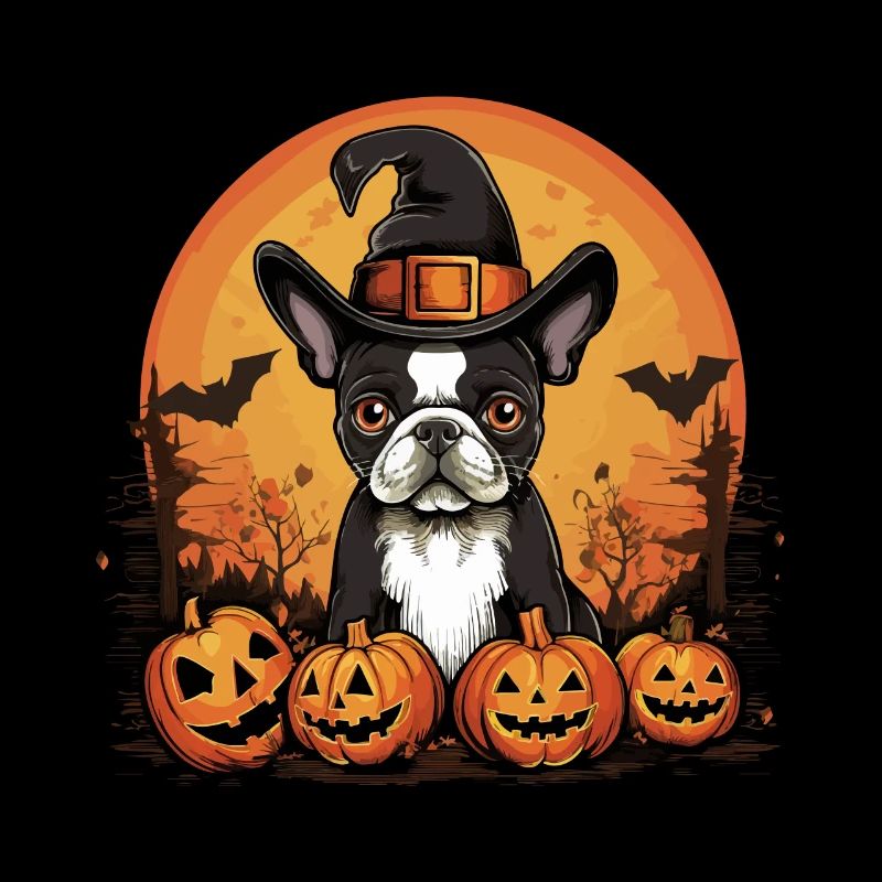 Boston Terrier Bostie Dog Pet Halloween Pumpkins
