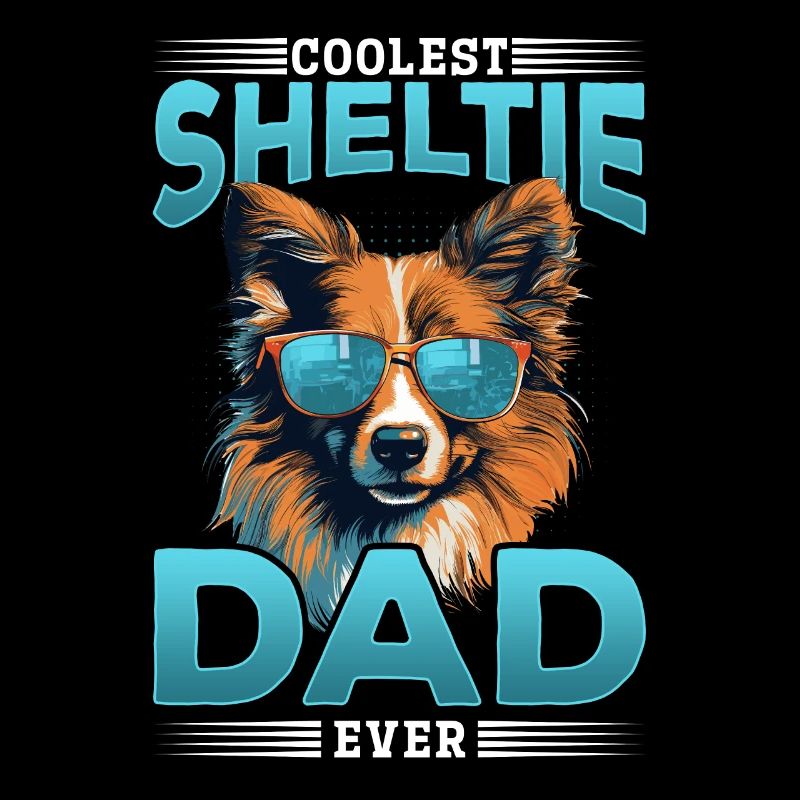 Shetland Chien de berger chien Sheltie Sheltie le plus cool papa