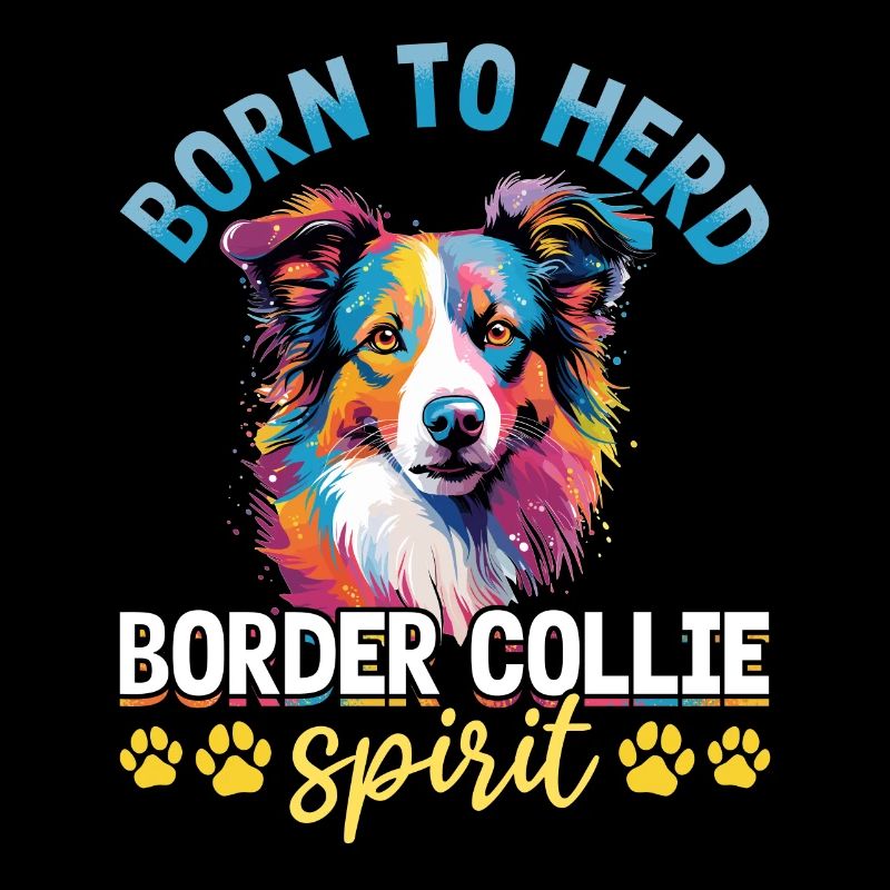 Border Collie Dog Born to Herd Border Collie