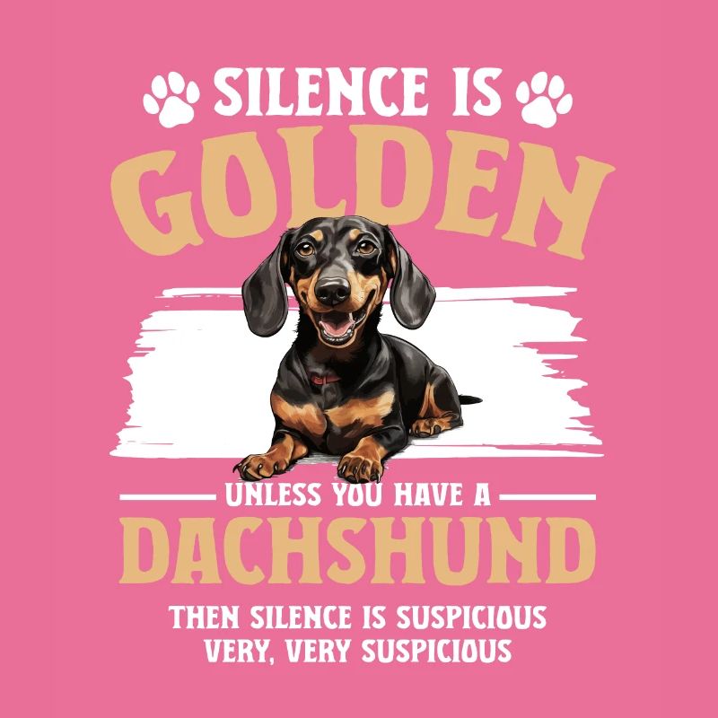 Saucisse saucisse teckel chien Silence is Golden