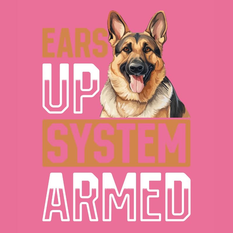 German Shepherd Dog Breed Pet Ears Up System Armed