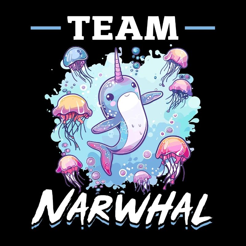drôle narval méduse équipe animale narval