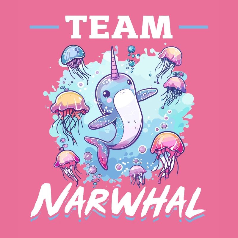 drôle narval méduse équipe animale narval