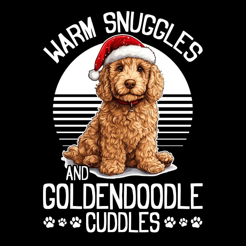 Goldendoodle Noël chien race câlins chauds et