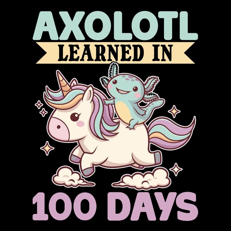 Licorne Axolotl mignonne 100 jours d’école