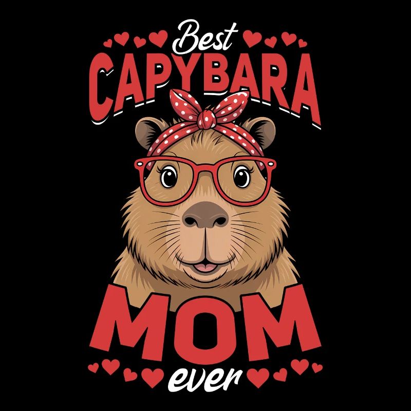 Funny Capybara Mom