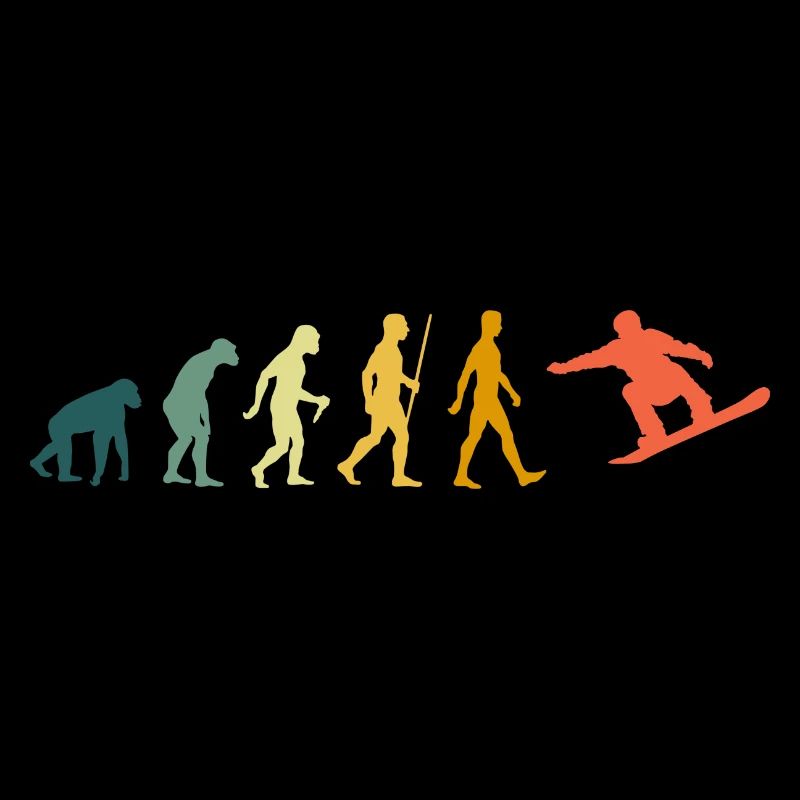 Snowboard Evolution Snowboarder Retro