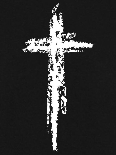 Trendiges Kreuz weiss