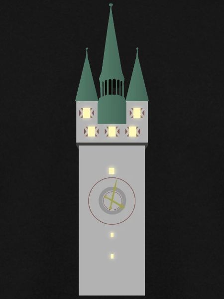Straubinger Stadtturm bei Nacht