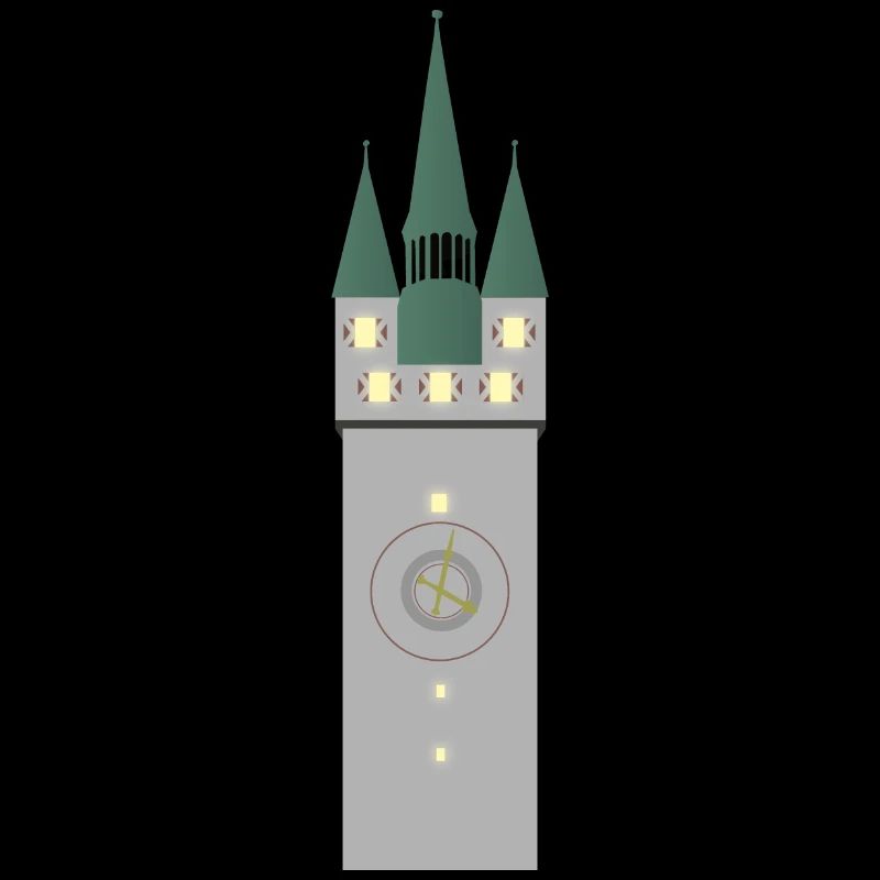 Straubinger Stadtturm bei Nacht