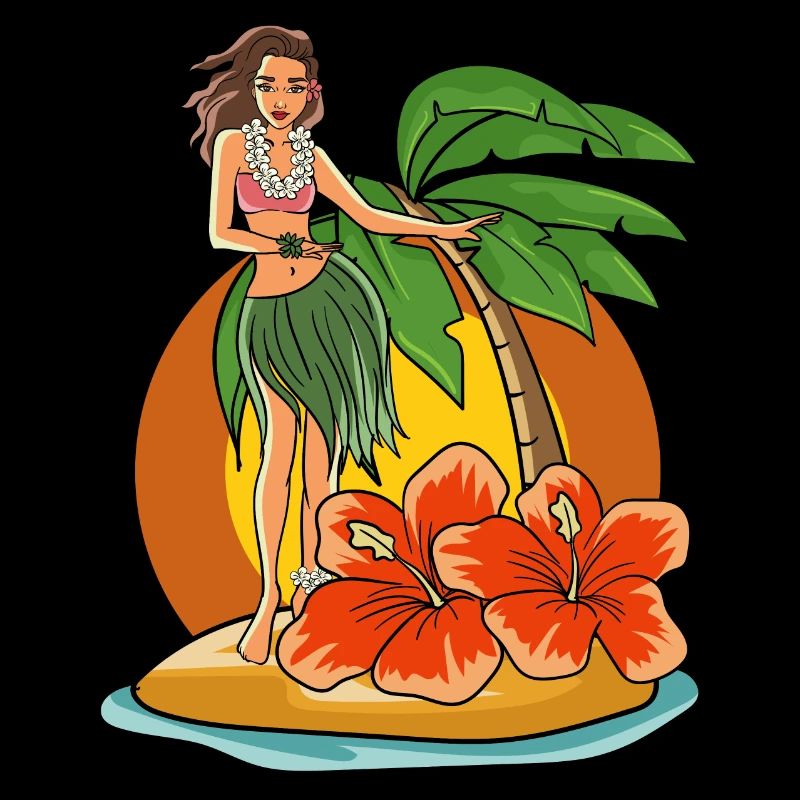 Hawaii Hula Mädchen