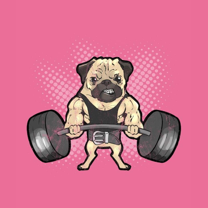Pug Funny Powerlifting Deadlifting Pug Gift