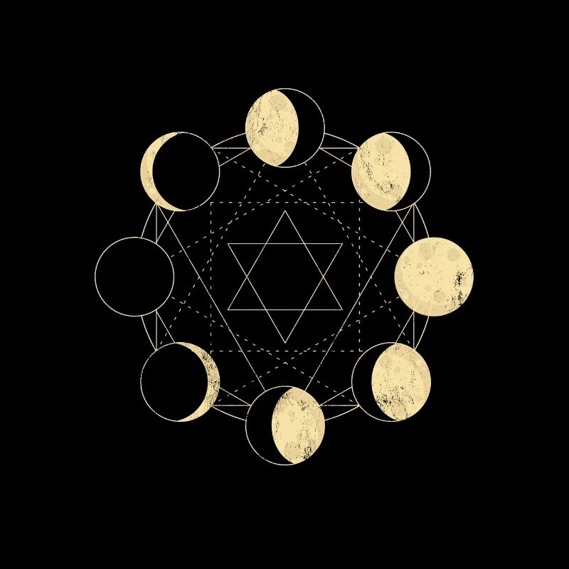 Mondphase Unendlichkeit Goth Wicca Pagan Celtic